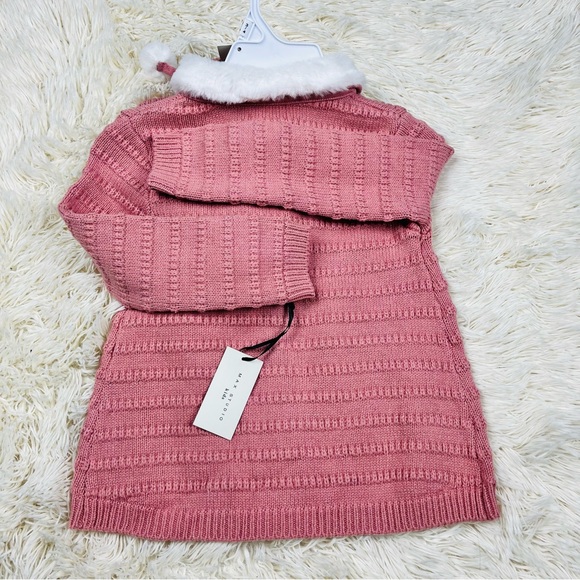 NWT Max Studios Kids Matching Sweater/Hat Set - SZ 4 - Picture 7 of 9